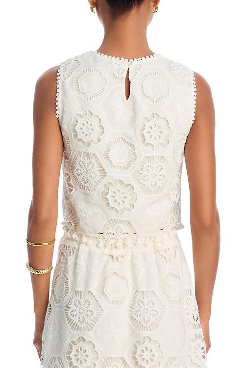 Square Crochet Tank Top & Maxi Skirt-ROVOLE