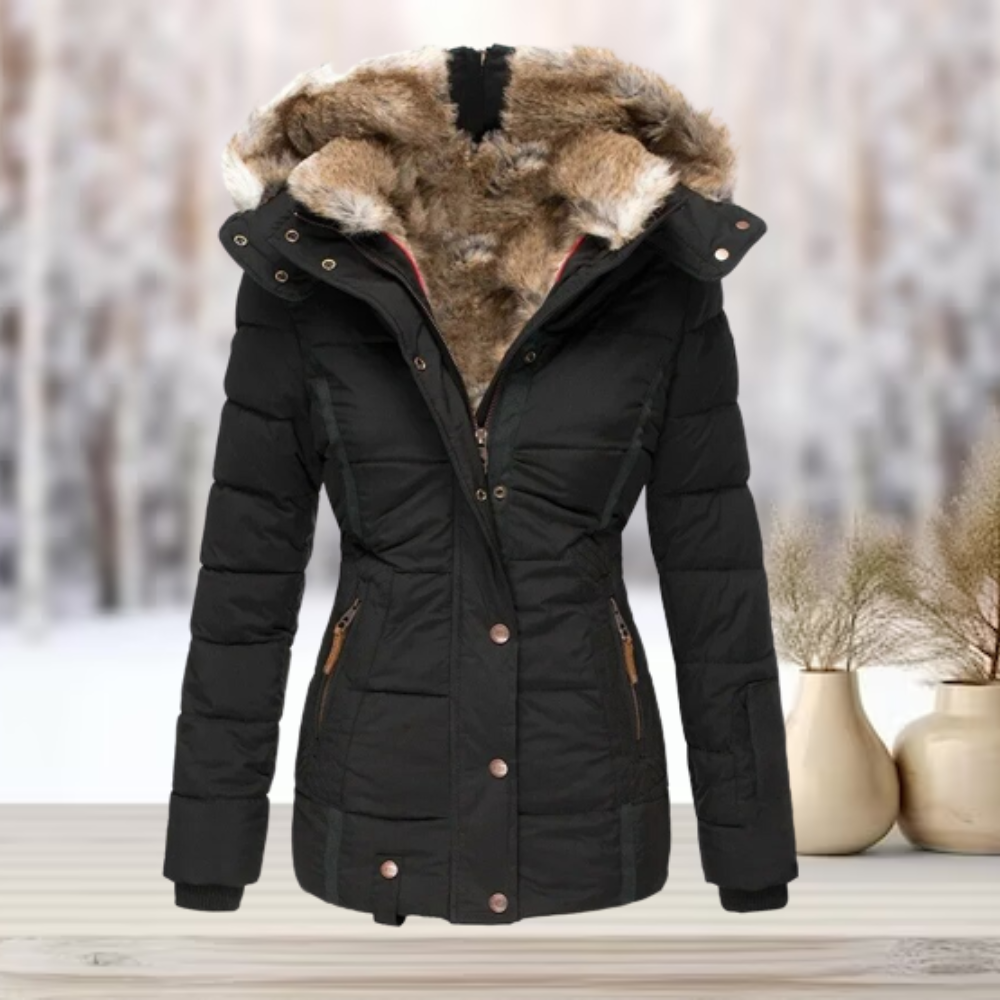 Eulalia - Elegante Winter-Pelzjacke mit Kapuze 2024-Massicos