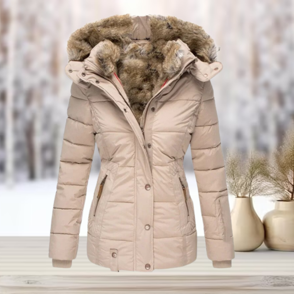 Eulalia - Elegante Winter-Pelzjacke mit Kapuze 2024-Massicos