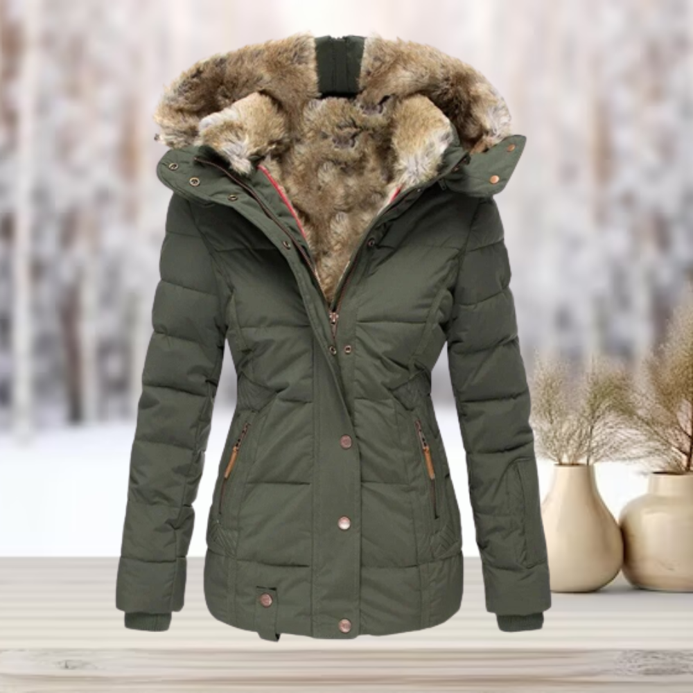 Eulalia - Elegante Winter-Pelzjacke mit Kapuze 2024-Massicos