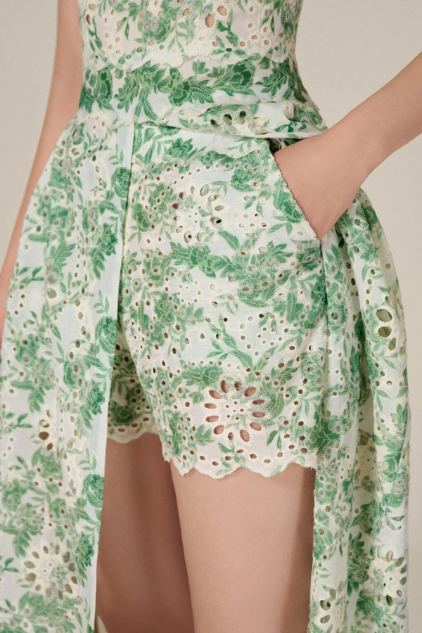 Ursule Spaghetti Floral Skirt Set-ROVOLE