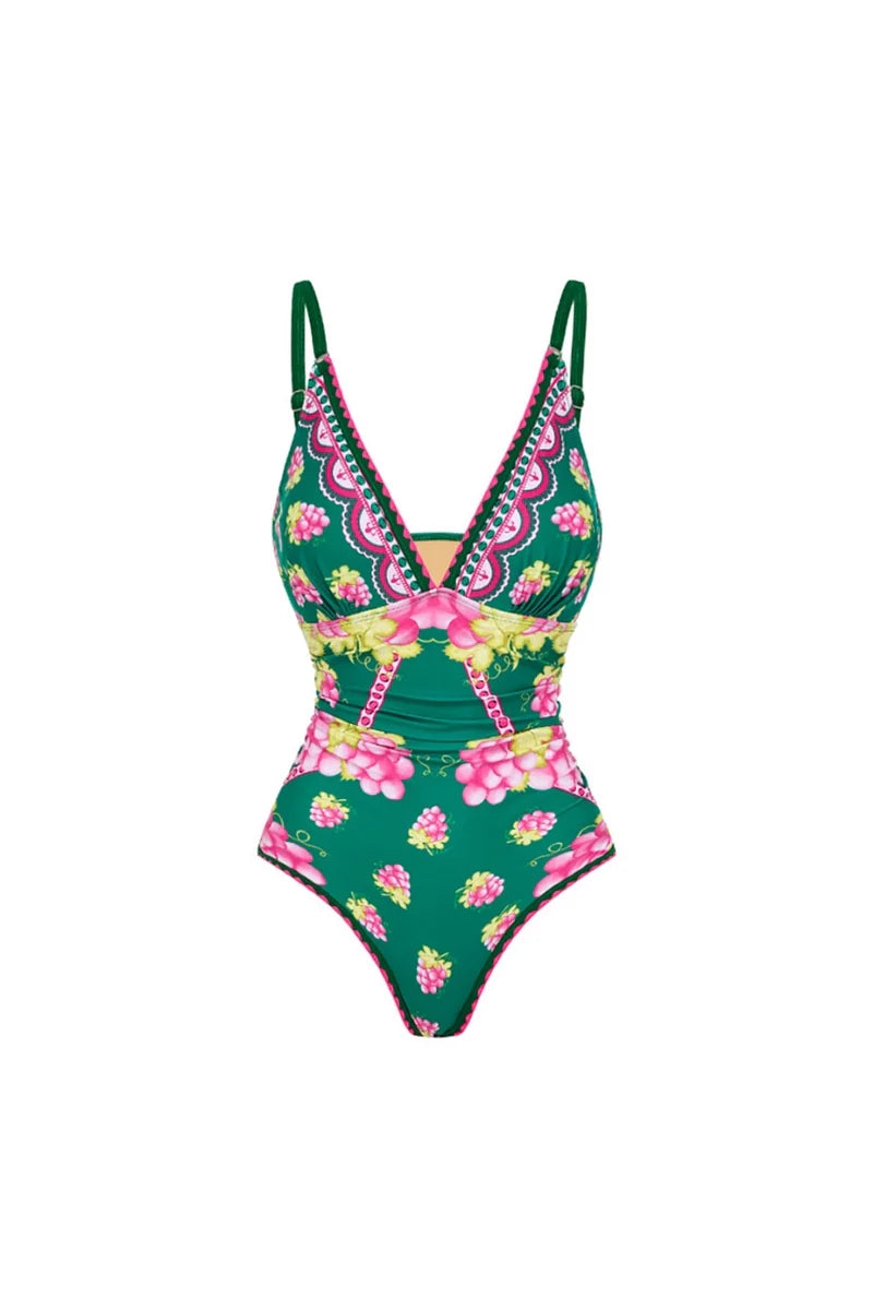 Deep V Cami Maxi Dress Swimsuit Set-ROVOLE