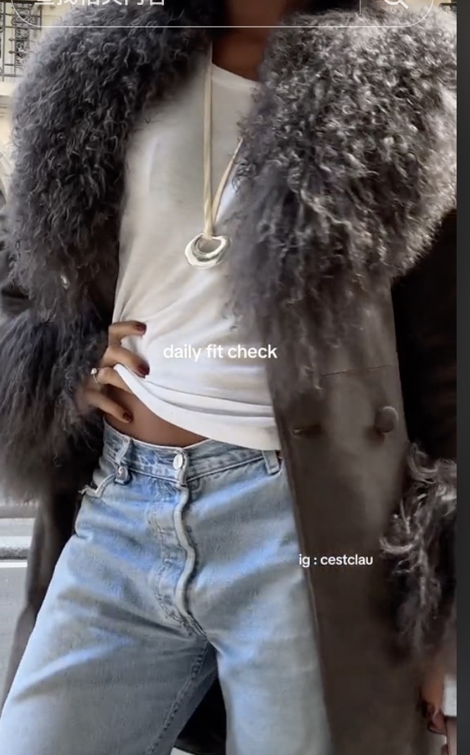 Oversized Fur Collar Sweater Coat-Massicos