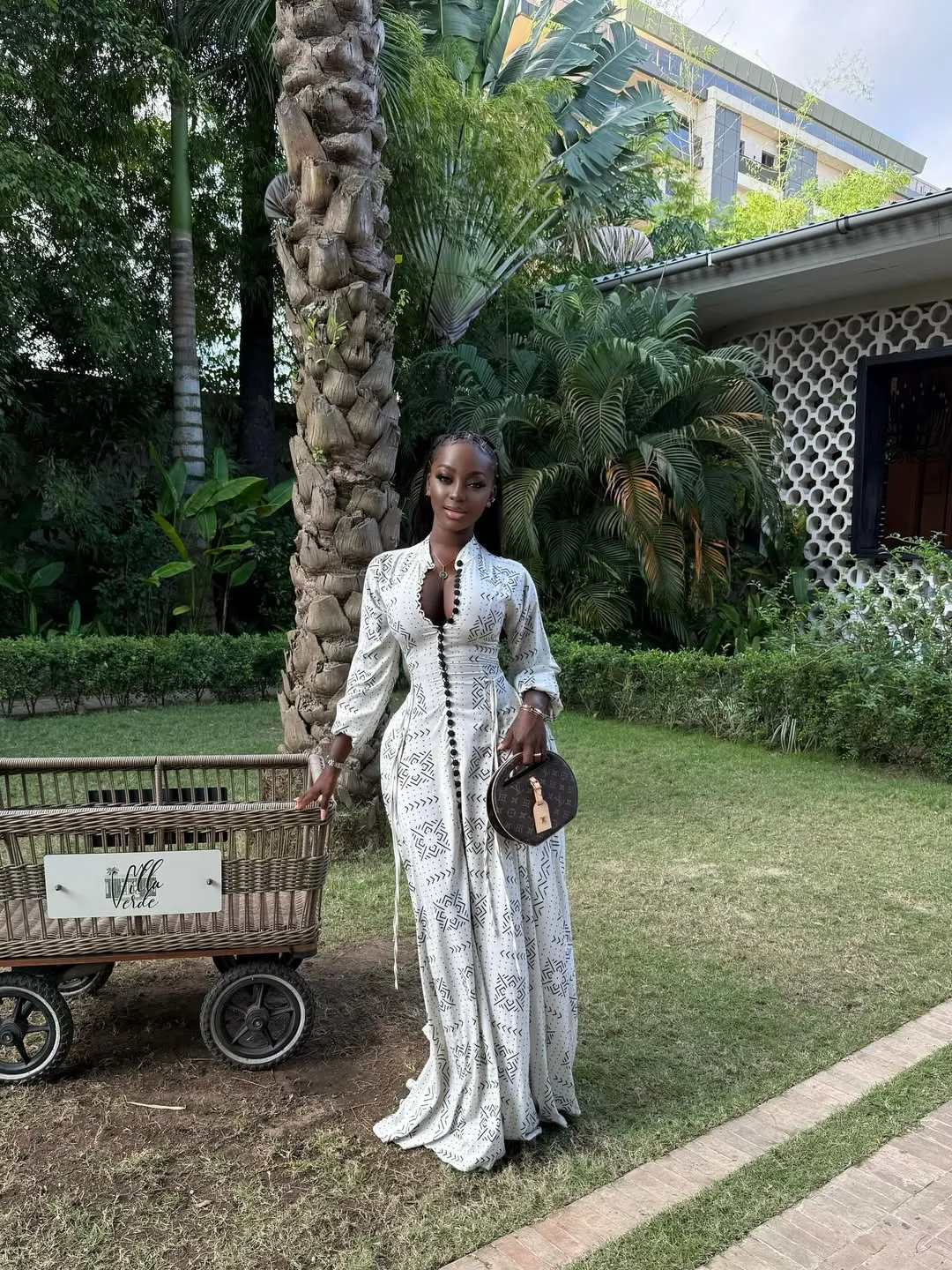 White Cotton Button Maxi Dress