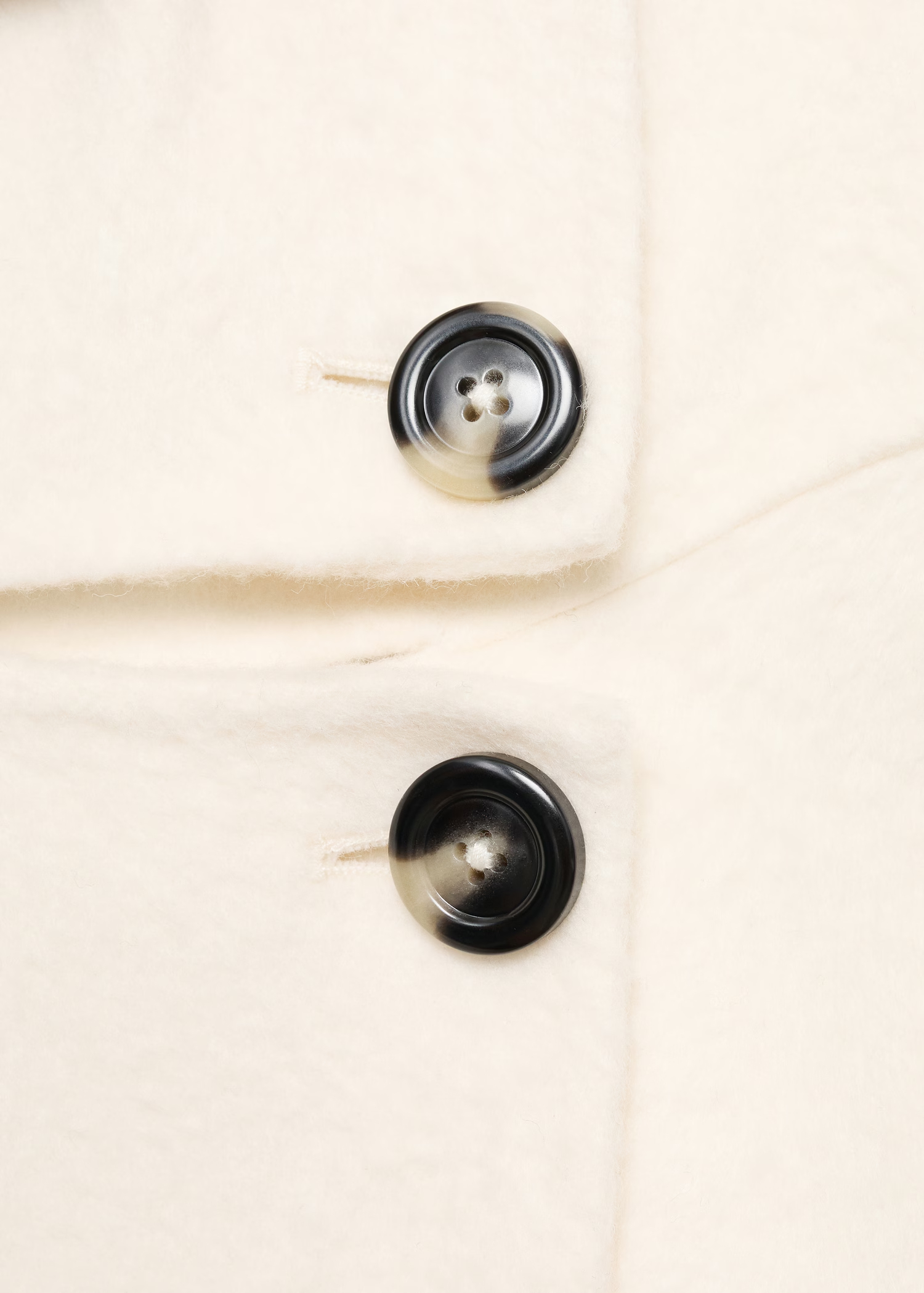 Wool funnel-neck coat