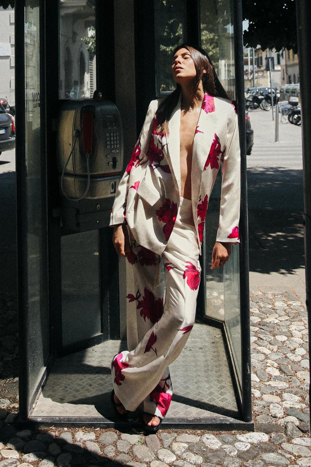Nelly Printed Floral Blazer Set-ROVOLE