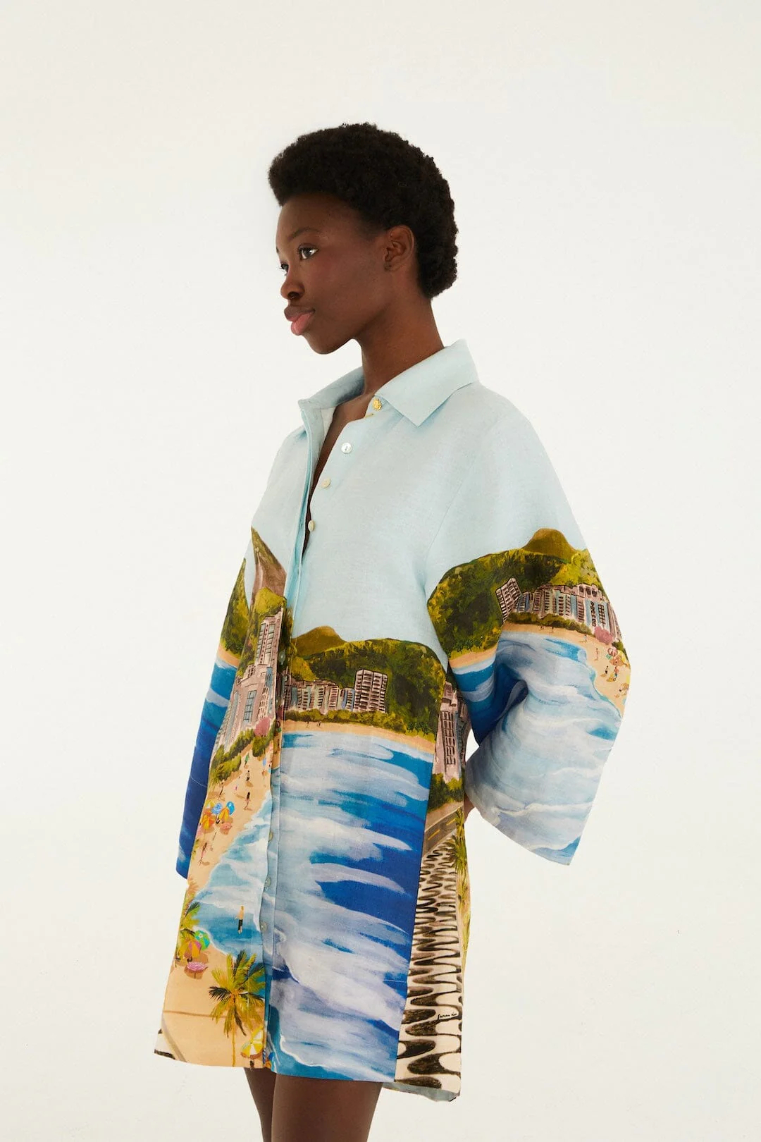 Copacabana Sunset Linen Kimono Set