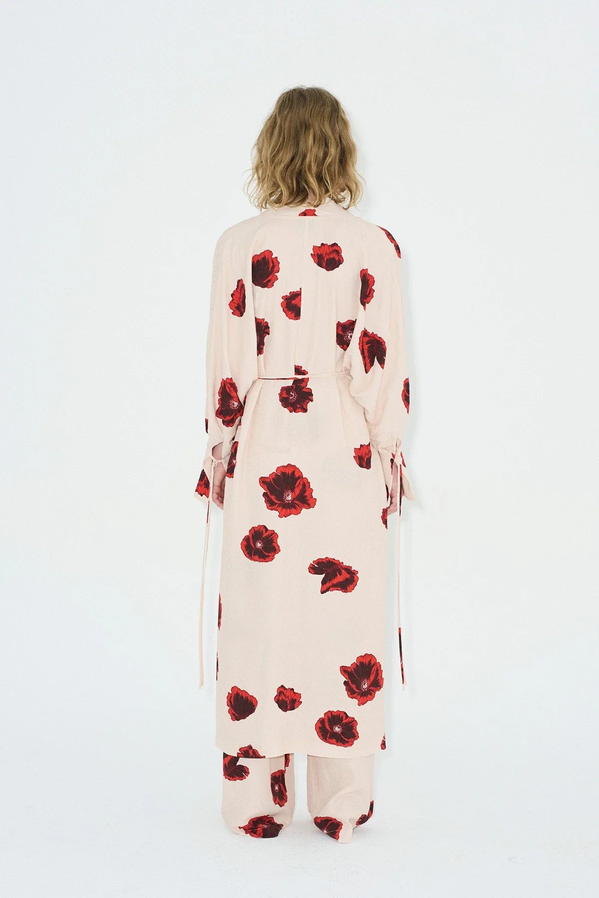 Sahara Print Kimono Dress - Coquelicot-ROVOLE