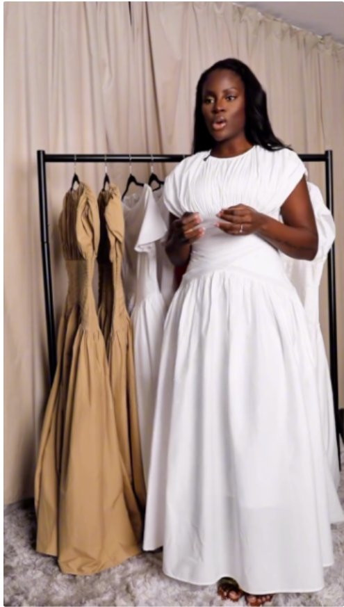 Cinched Waist Ruched Midi Dress-Massicos