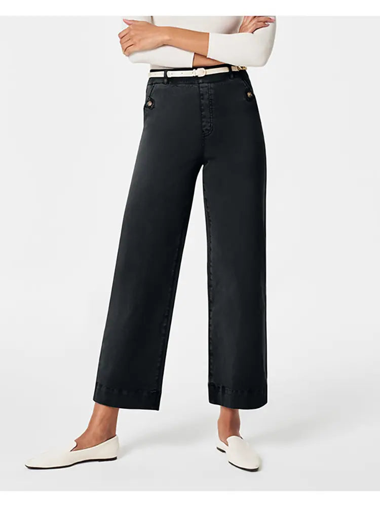 Stretch Wide-Leg Denim-Massicos