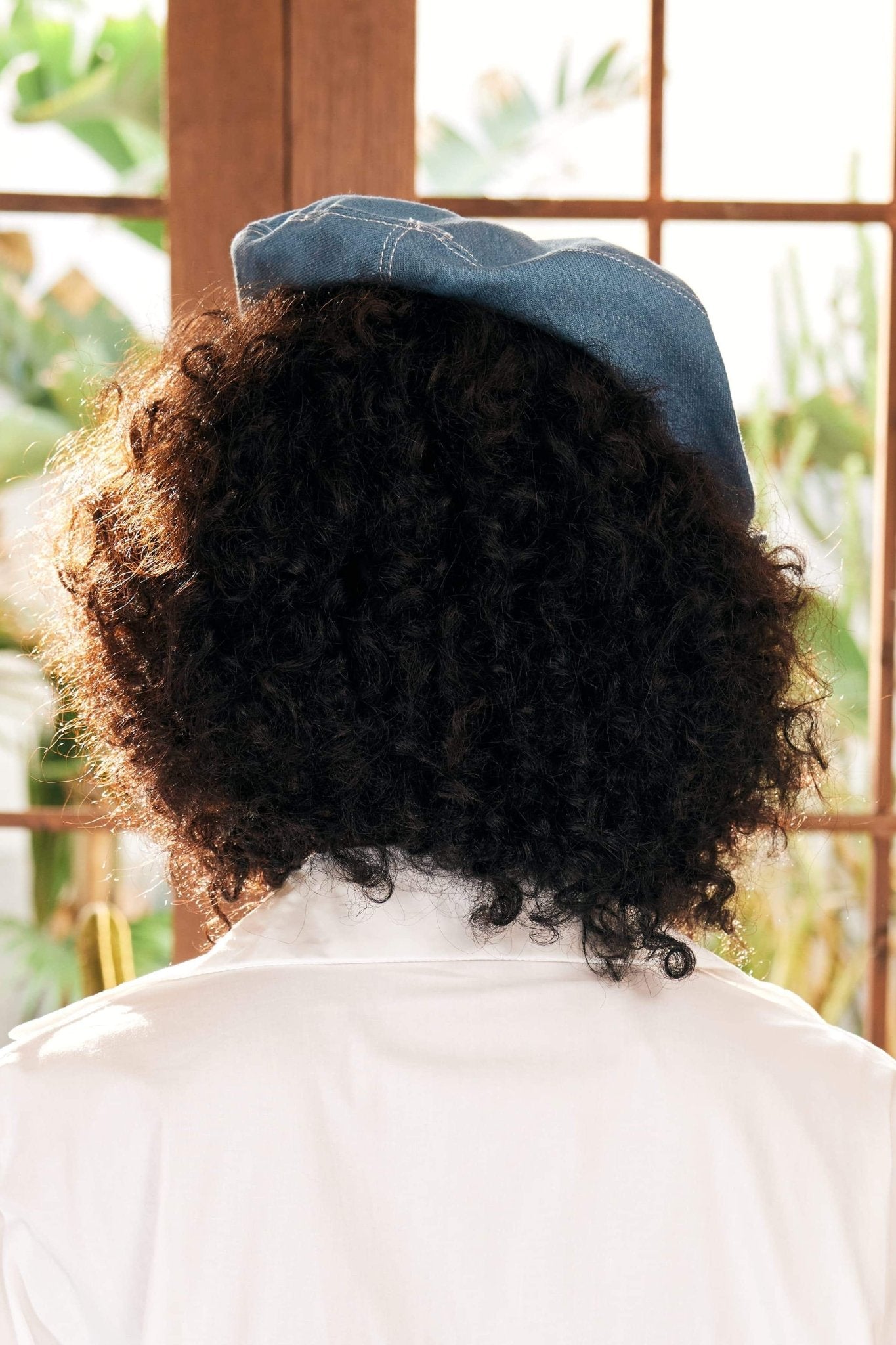 Camellia Denim Beret Hat-ROVOLE