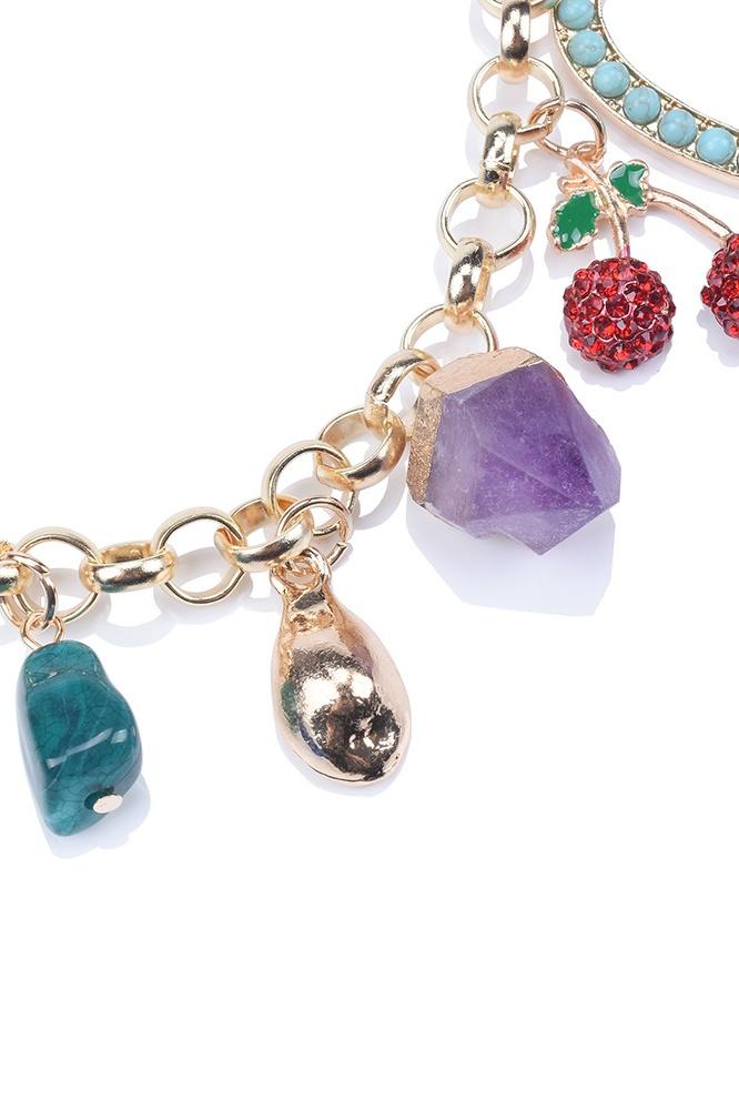 Crystal Multi Pendants Necklace-ROVOLE