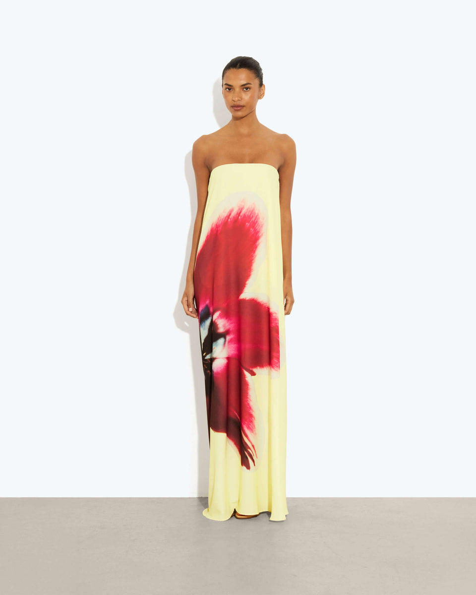 off-the-shoulder floral-print maxi dress-Massicos