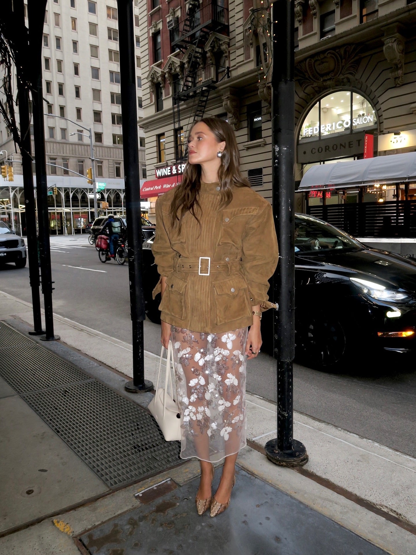 Brown Corduroy Belted Jacket-Massicos