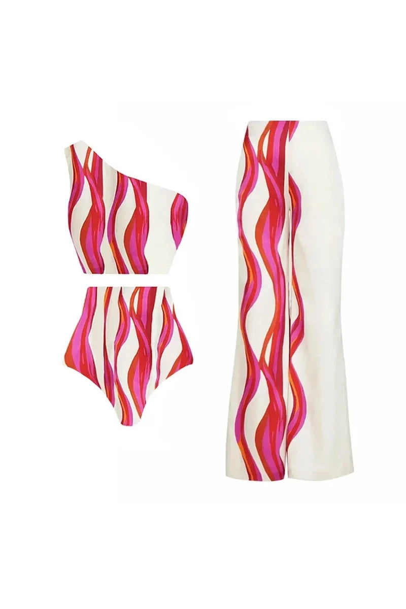 Halter Swimsuit and One Shoulder Bikini-ROVOLE