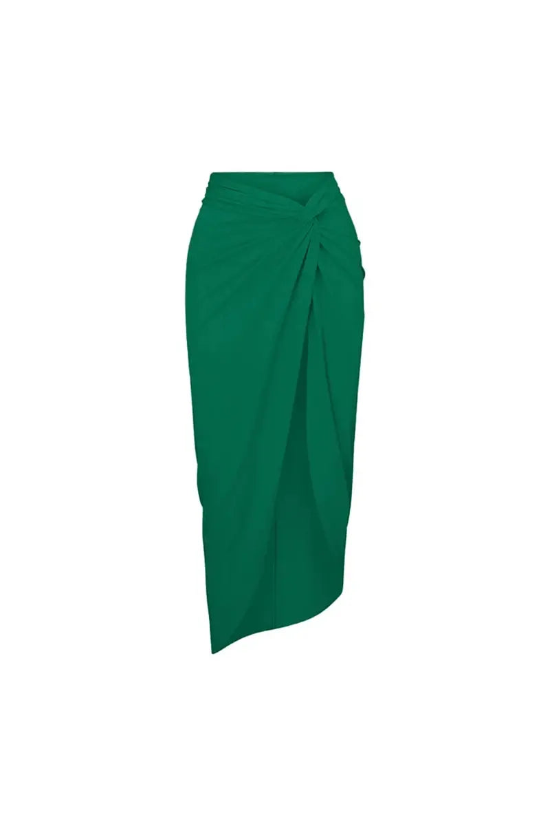 Elegant Green Backless Swimsuit Set-ROVOLE