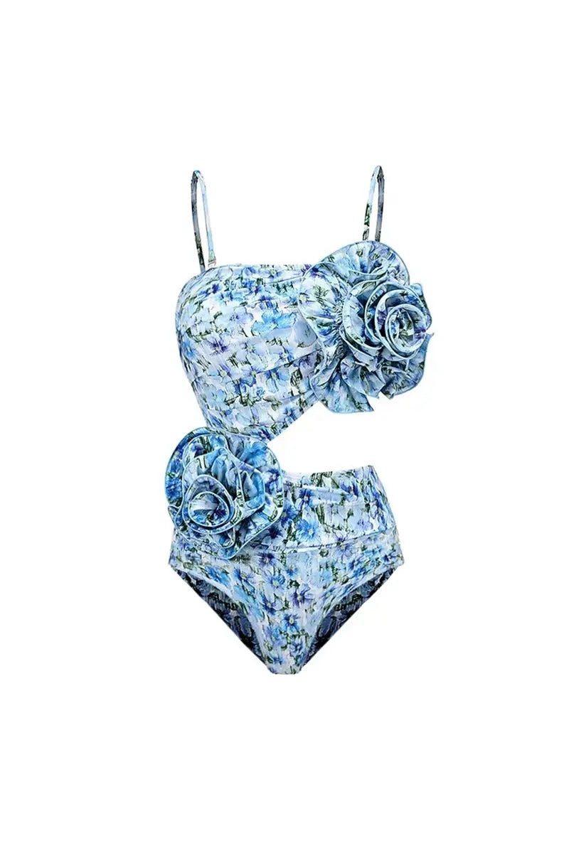 Halter Floral Strapless One-Piece Set-ROVOLE
