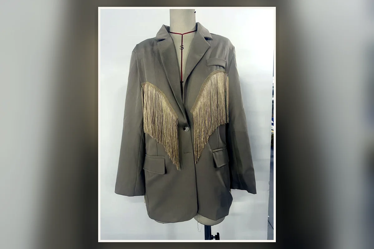 Linen-look women's jacket sample