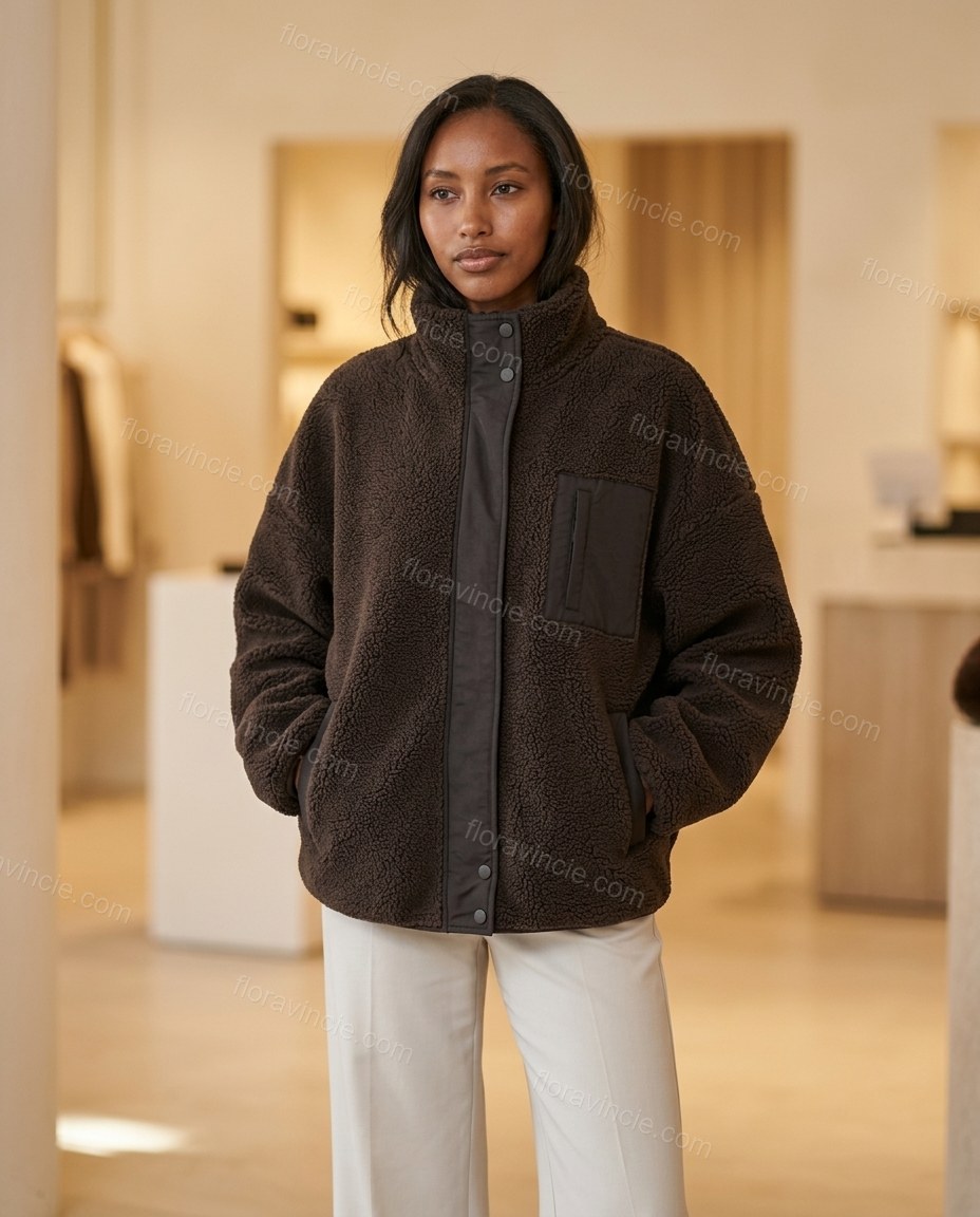 Brown Jacket, full-length hero view, by Floravincie