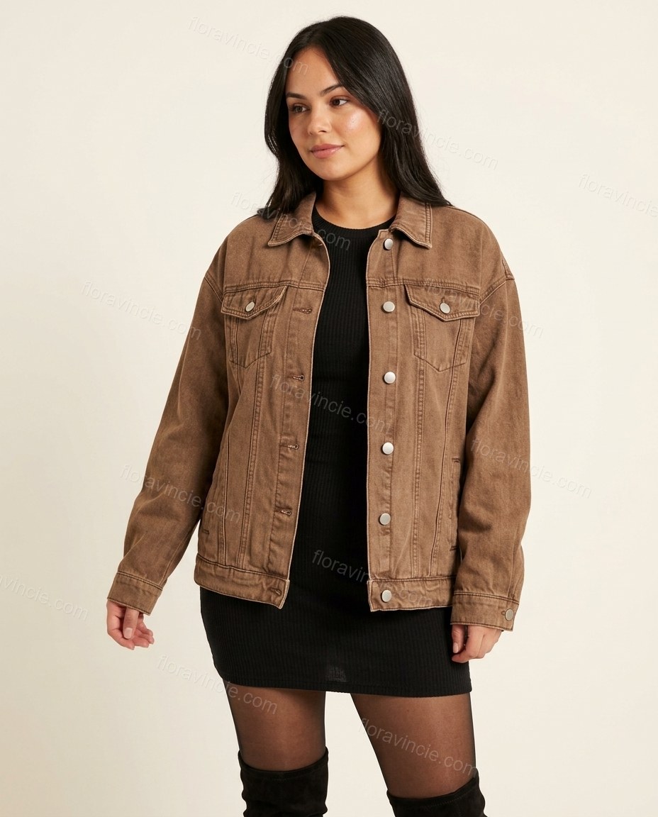 Brown Jacket, front studio view, by Floravincie