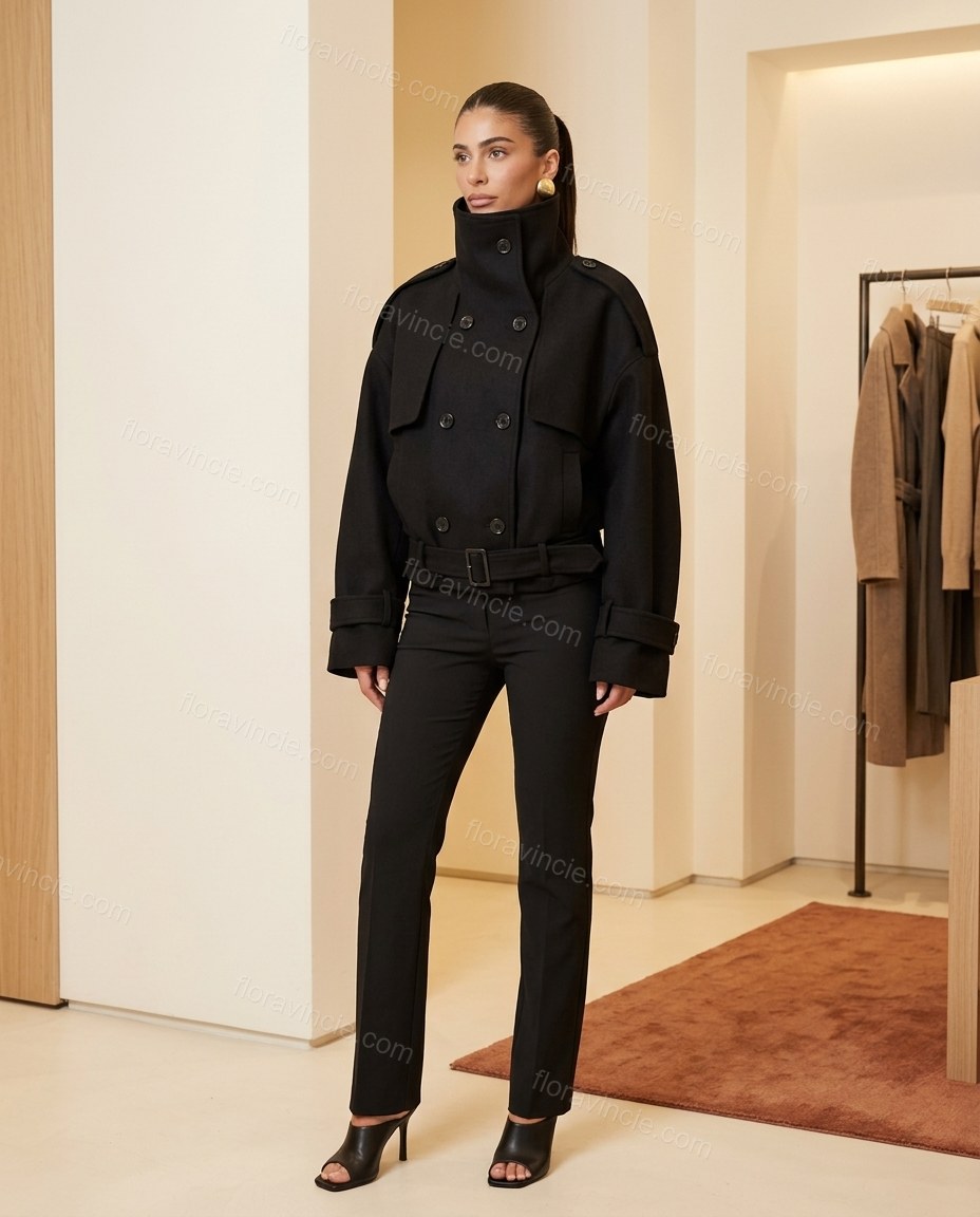 Black Coat, full-length hero view, by Floravincie