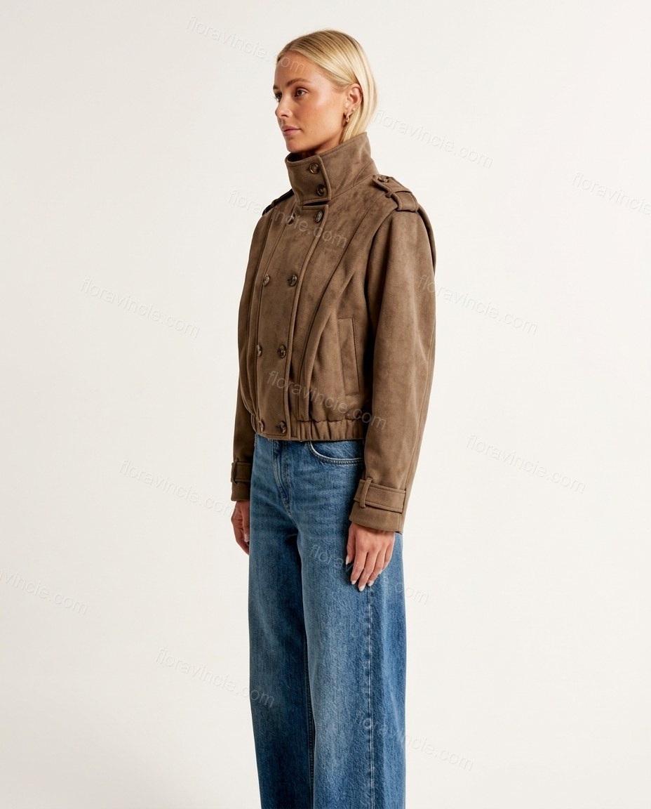 Brown Jacket, side and back studio view, by Floravincie