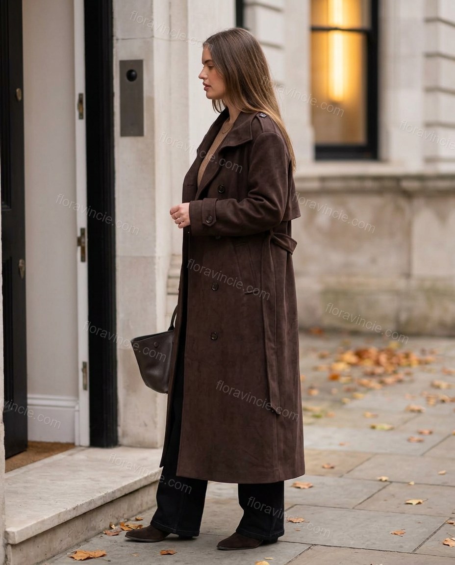 Dark Brown Coat, alternate use-case lifestyle view, by Floravincie