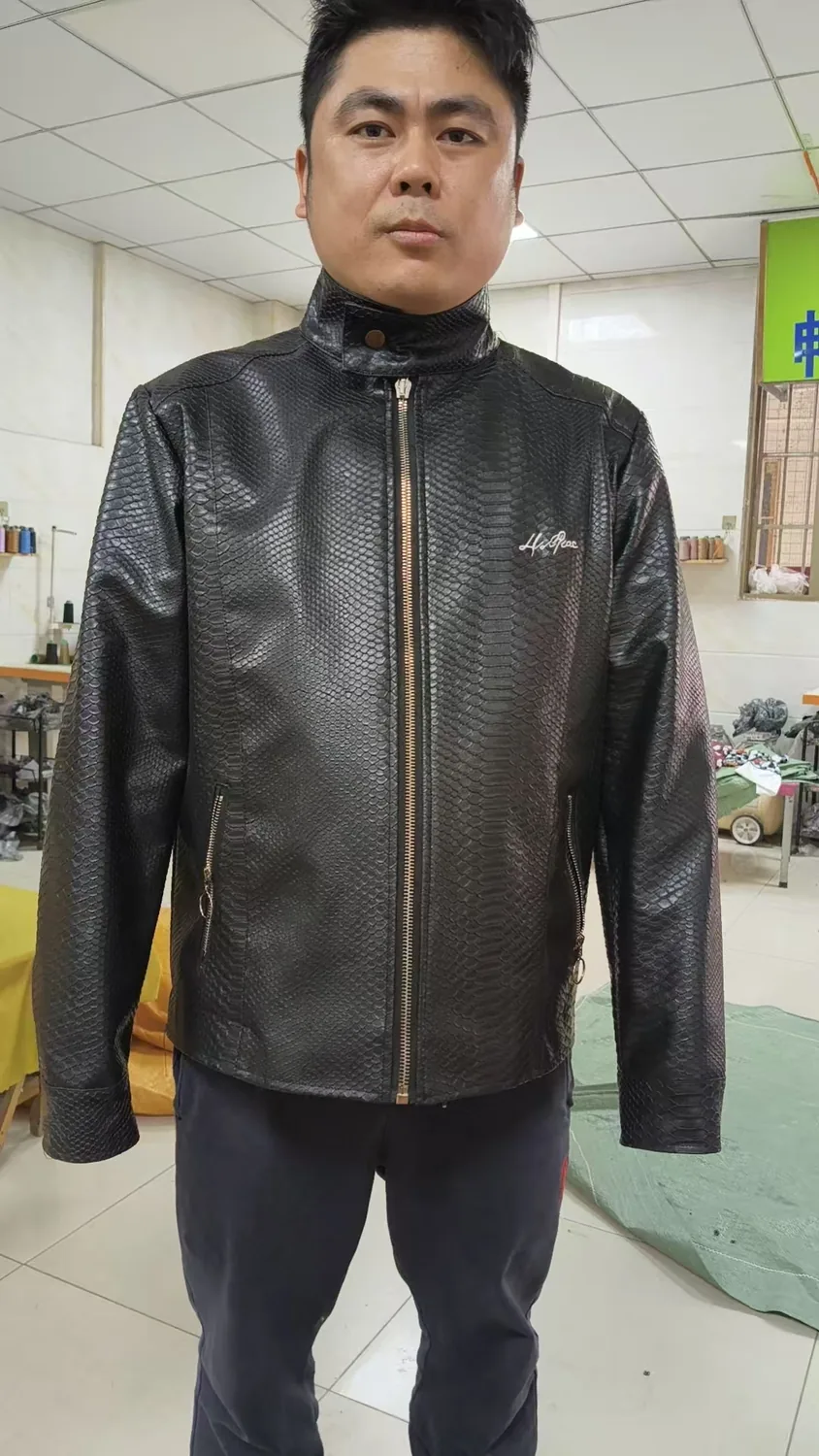 Men's PU jacket sample