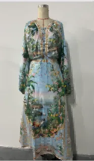 Printed maxi-dress sample