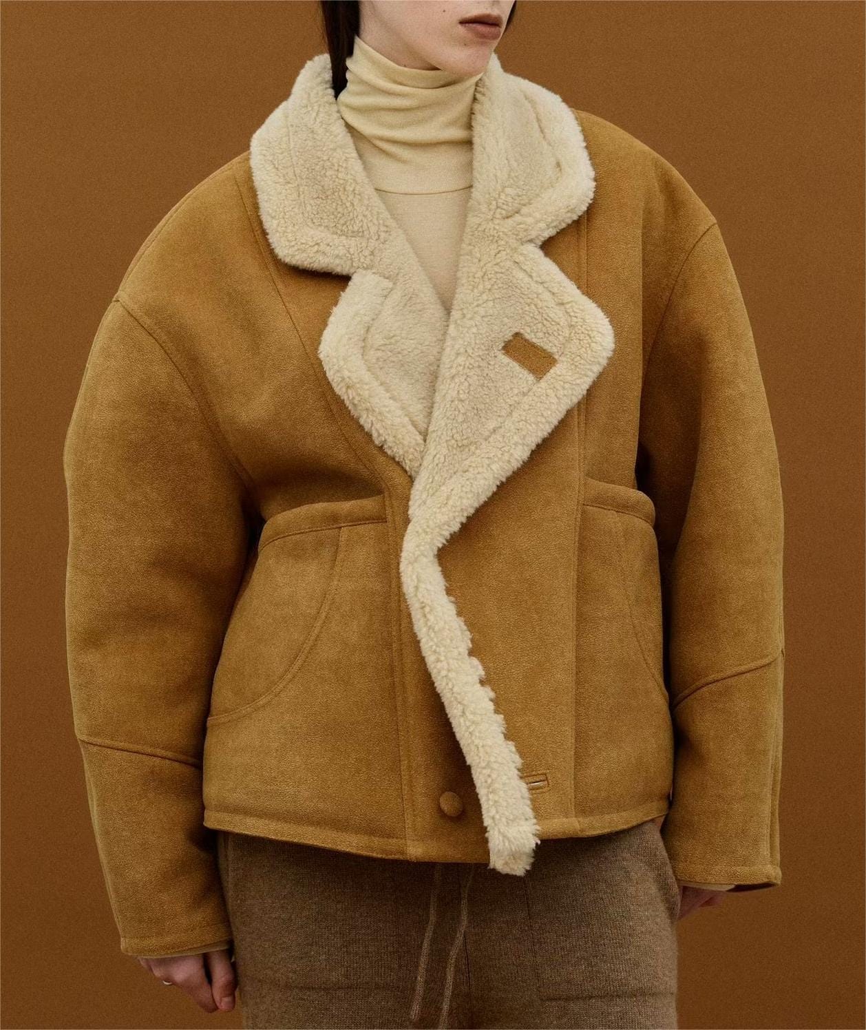 Camelia Oversized Shearling Coat-Massicos