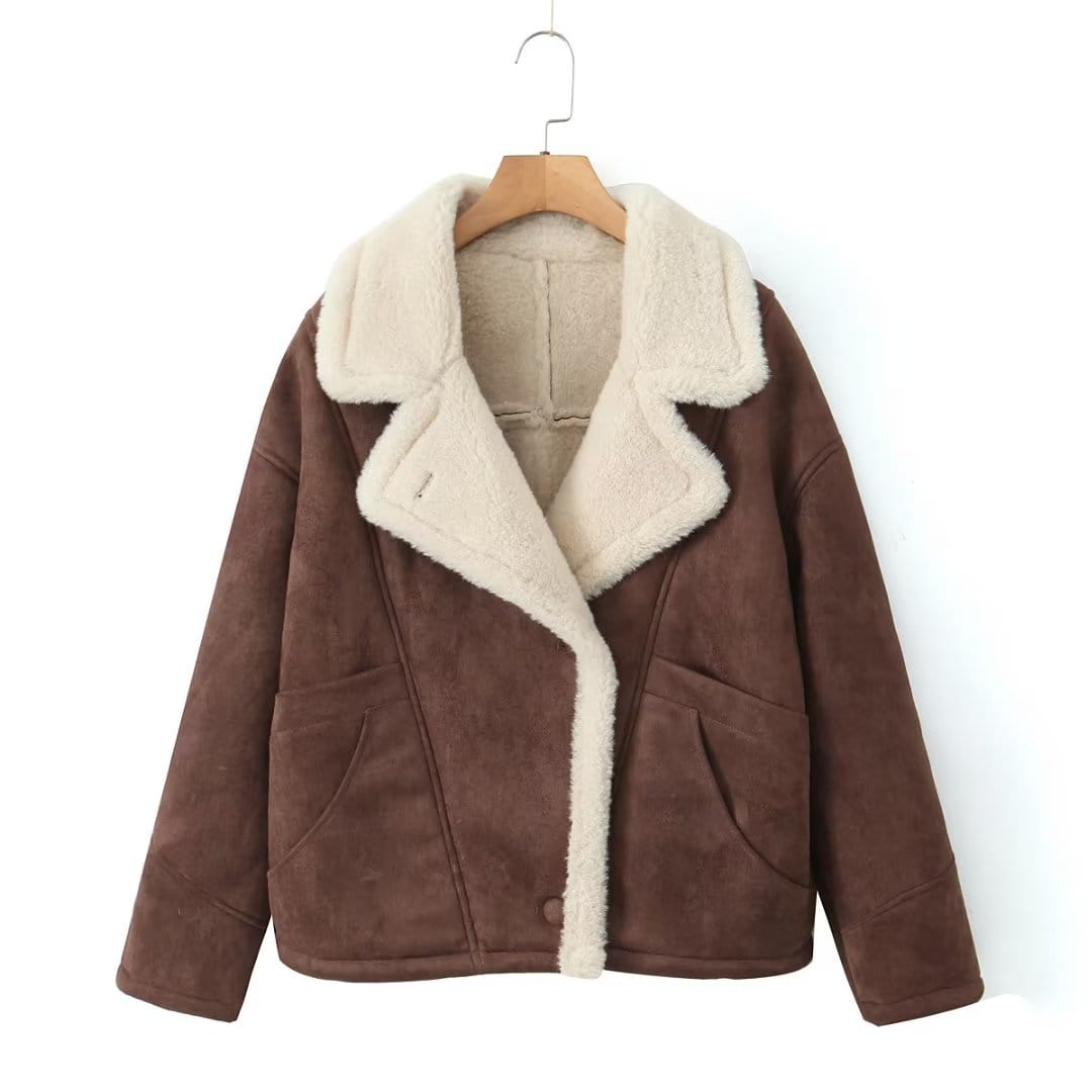 Camelia Oversized Shearling Coat-Massicos
