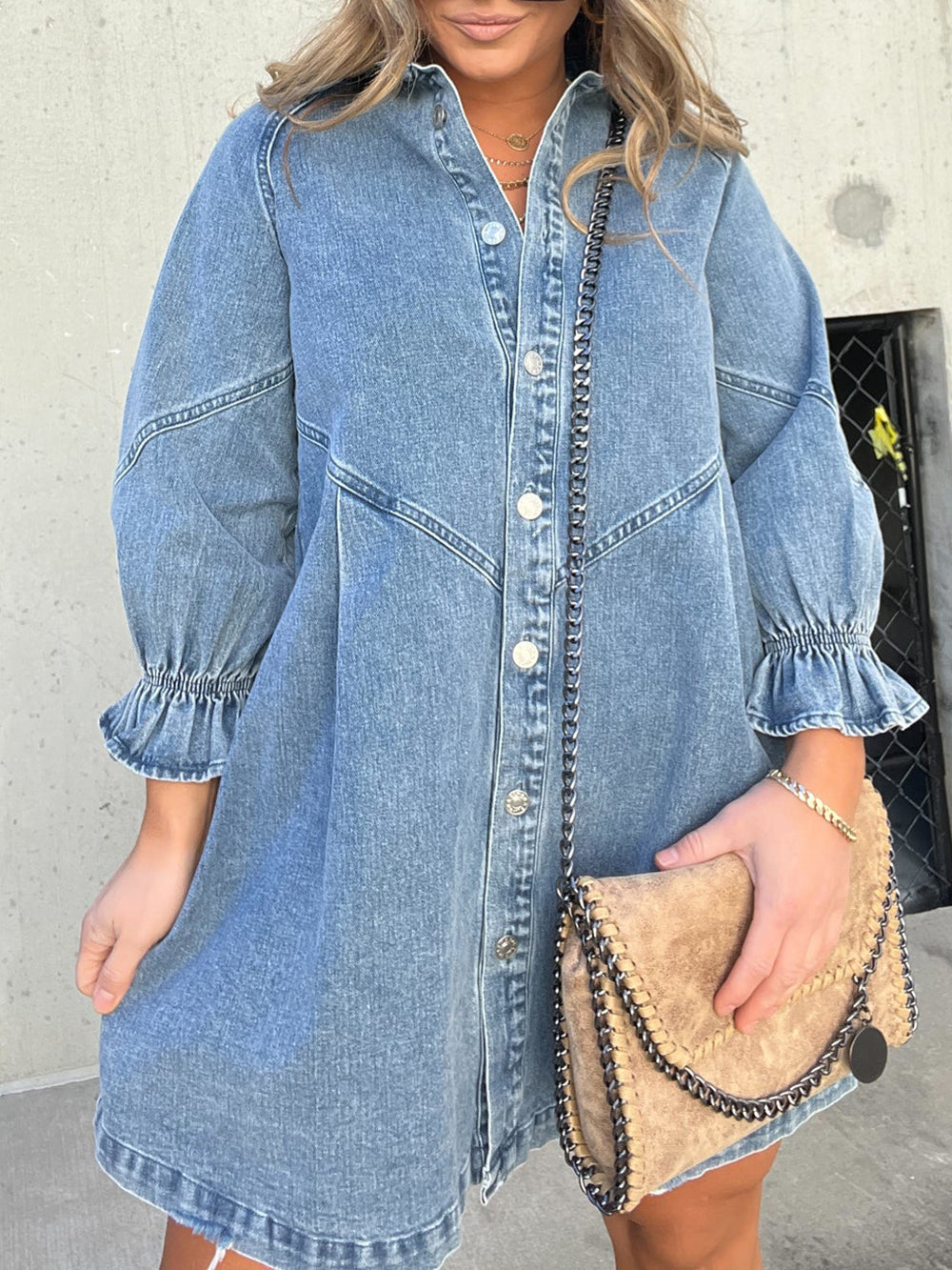 Downtown Denim Dress-Massicos