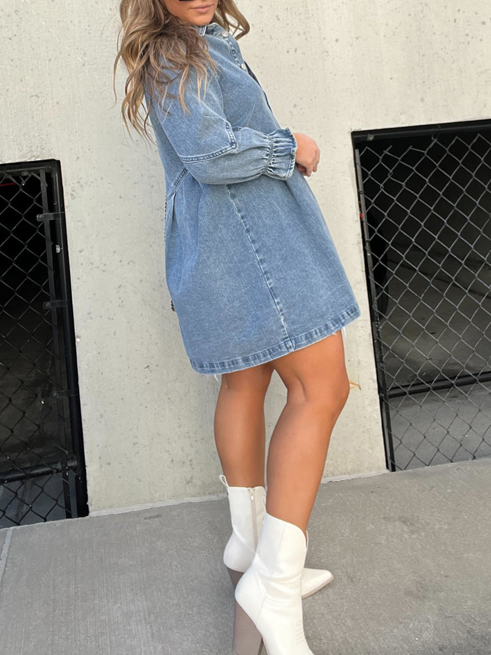 Downtown Denim Dress-Massicos