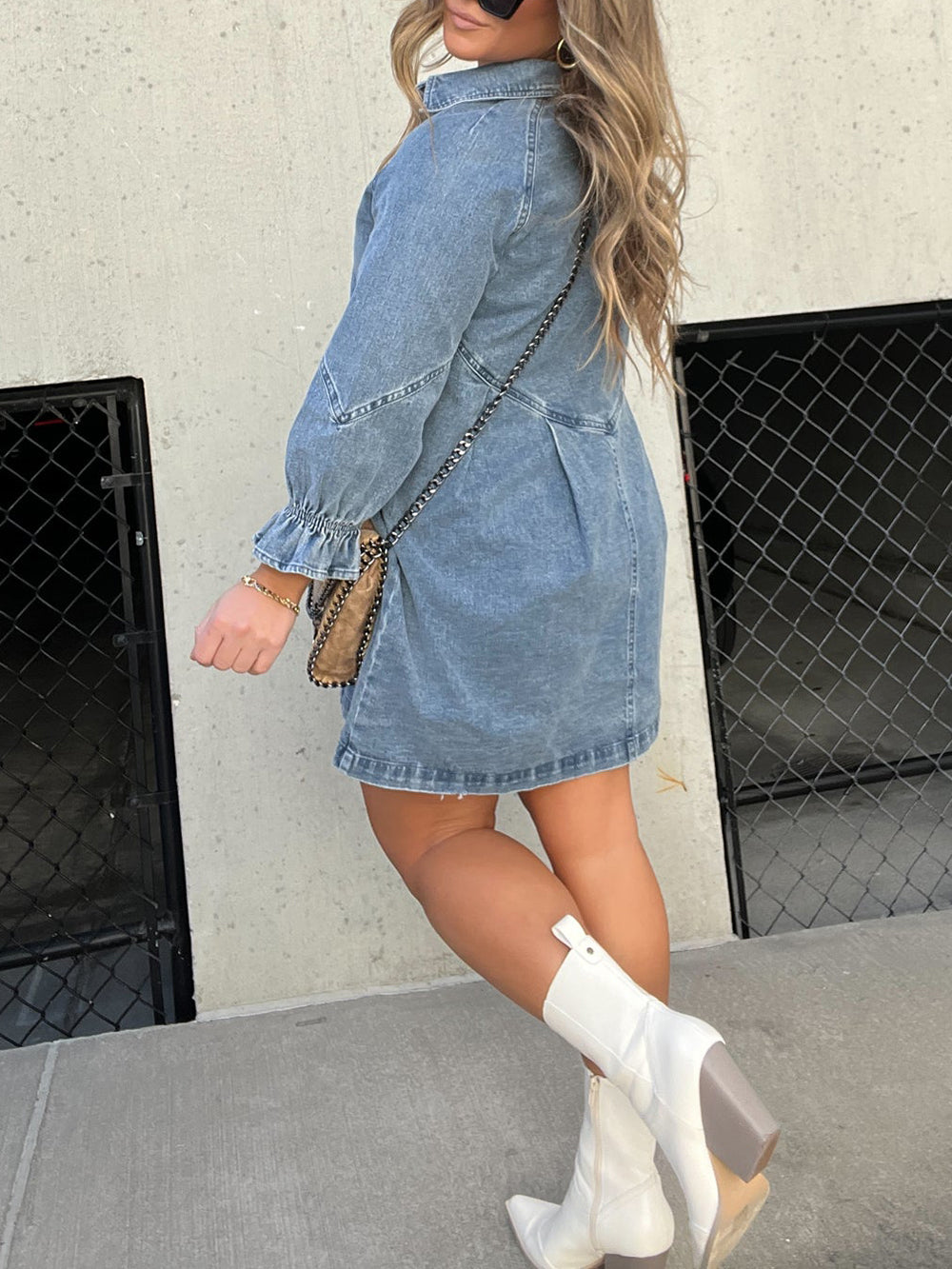 Downtown Denim Dress-Massicos