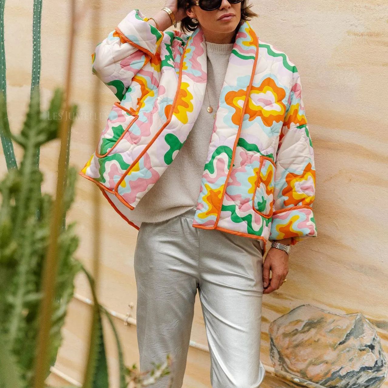 Elma Printed Quilted Jacket-Massicos