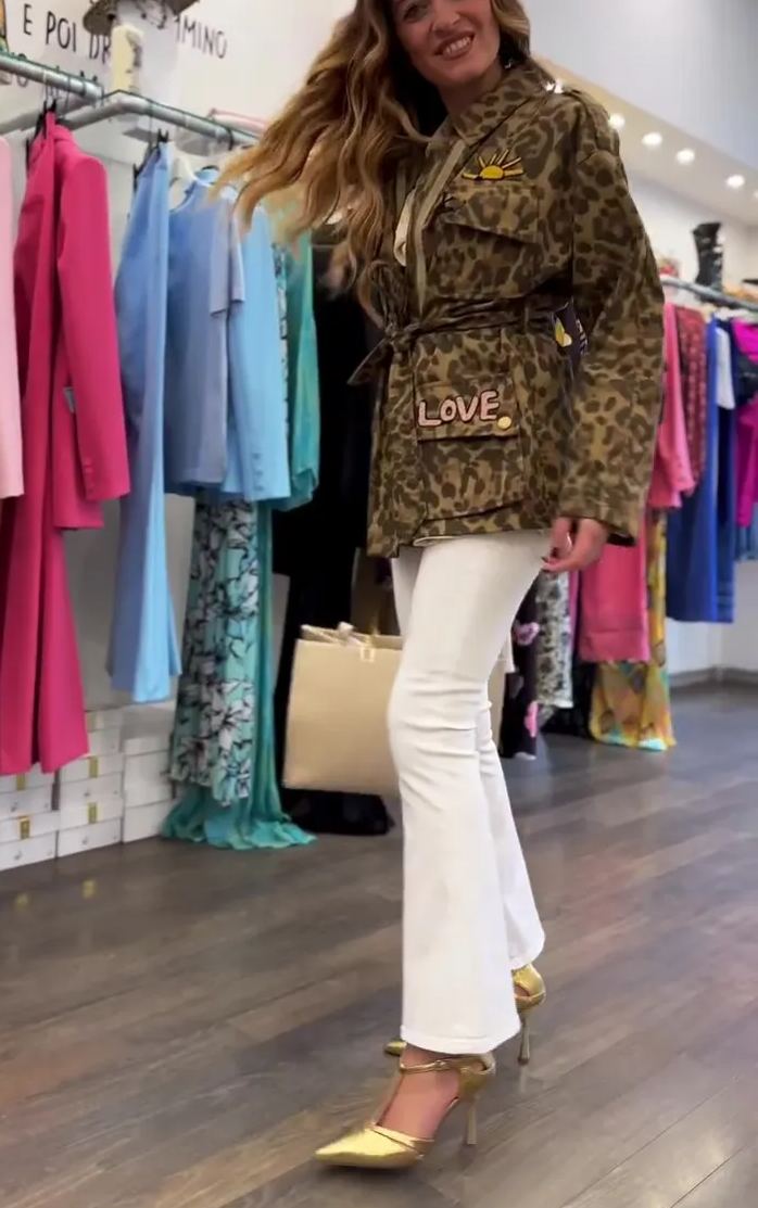 Designer camouflage embroidered jacket-Massicos