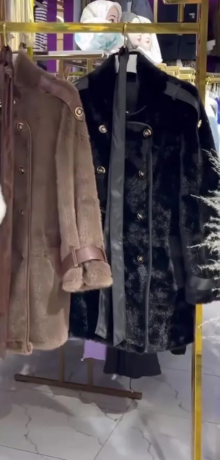 Designer fur rabbit fur jacket-Massicos