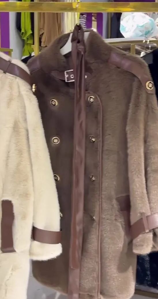 Designer fur rabbit fur jacket-Massicos