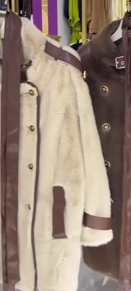Designer fur rabbit fur jacket-Massicos