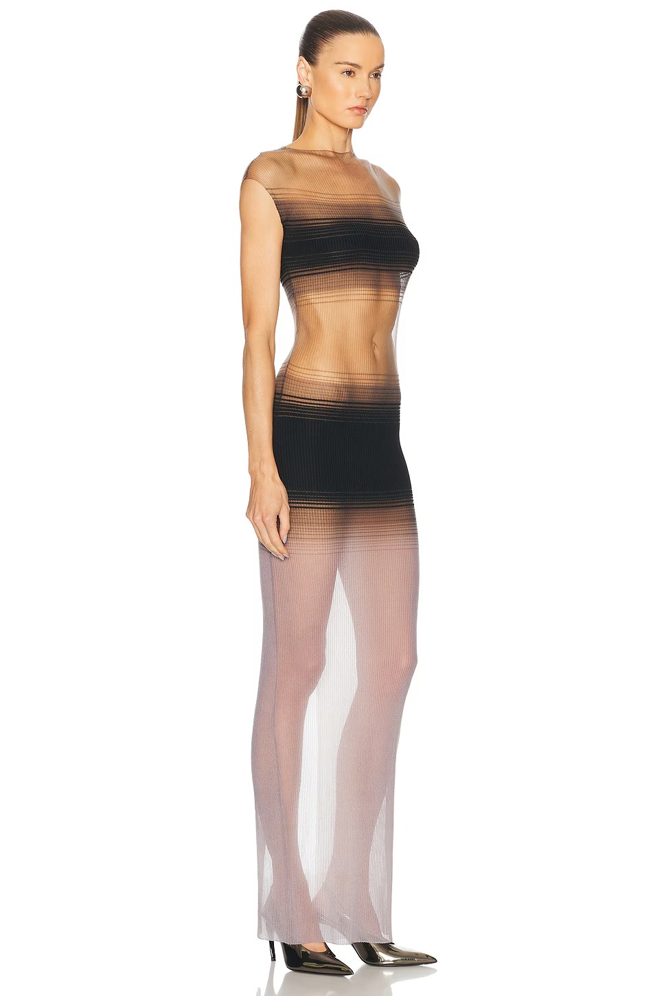 Ombre Knit Bodycon Maxi Dress-Massicos
