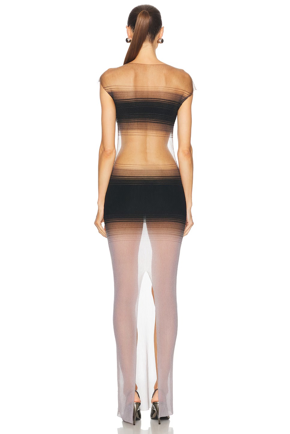 Ombre Knit Bodycon Maxi Dress-Massicos