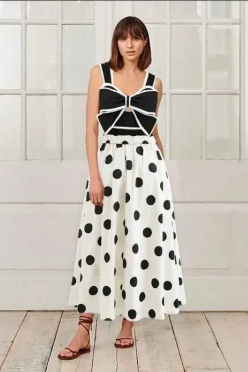 Polka Dot One-Piece Swimsuit Set-ROVOLE