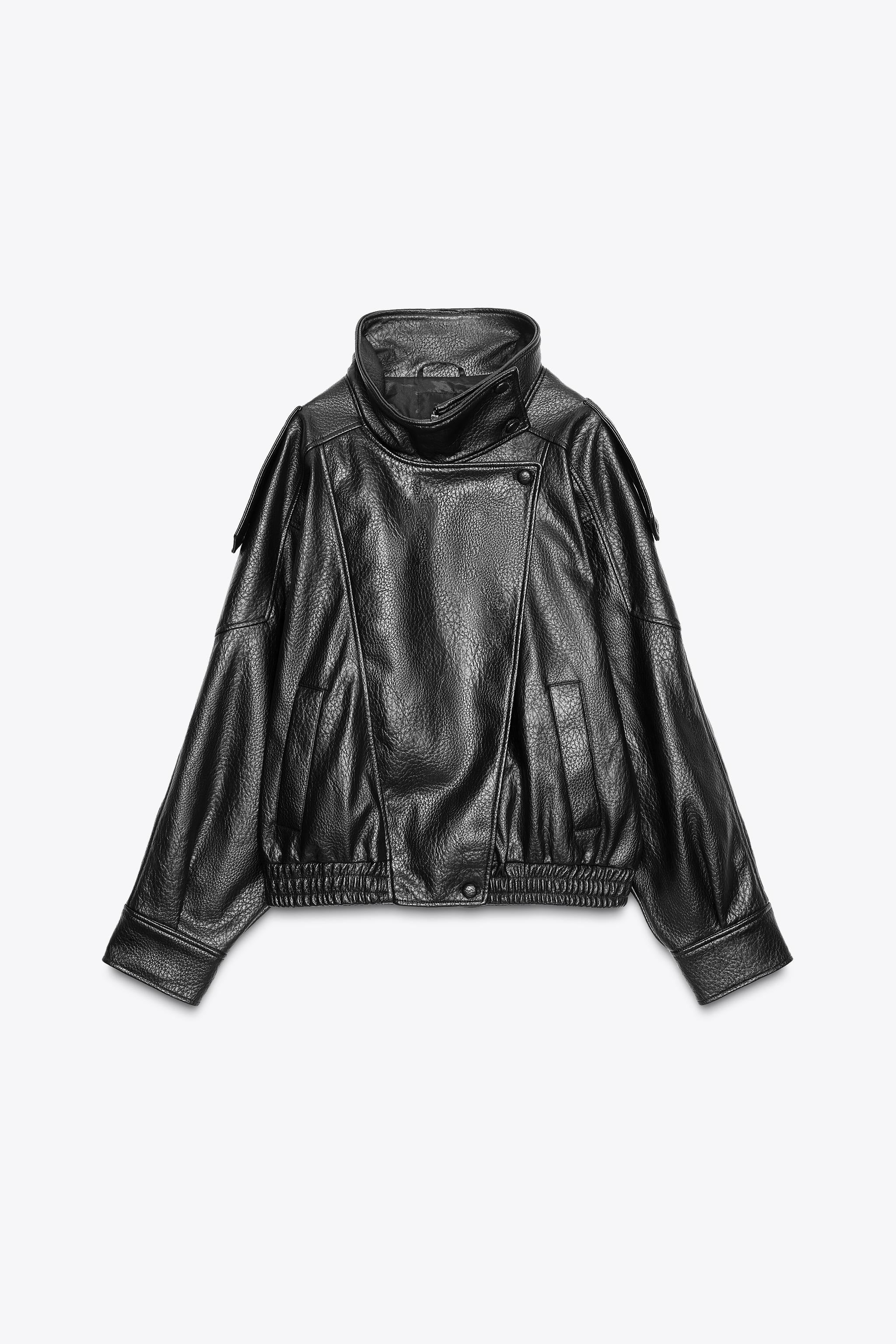 FAUX LEATHER JACKET-Massicos