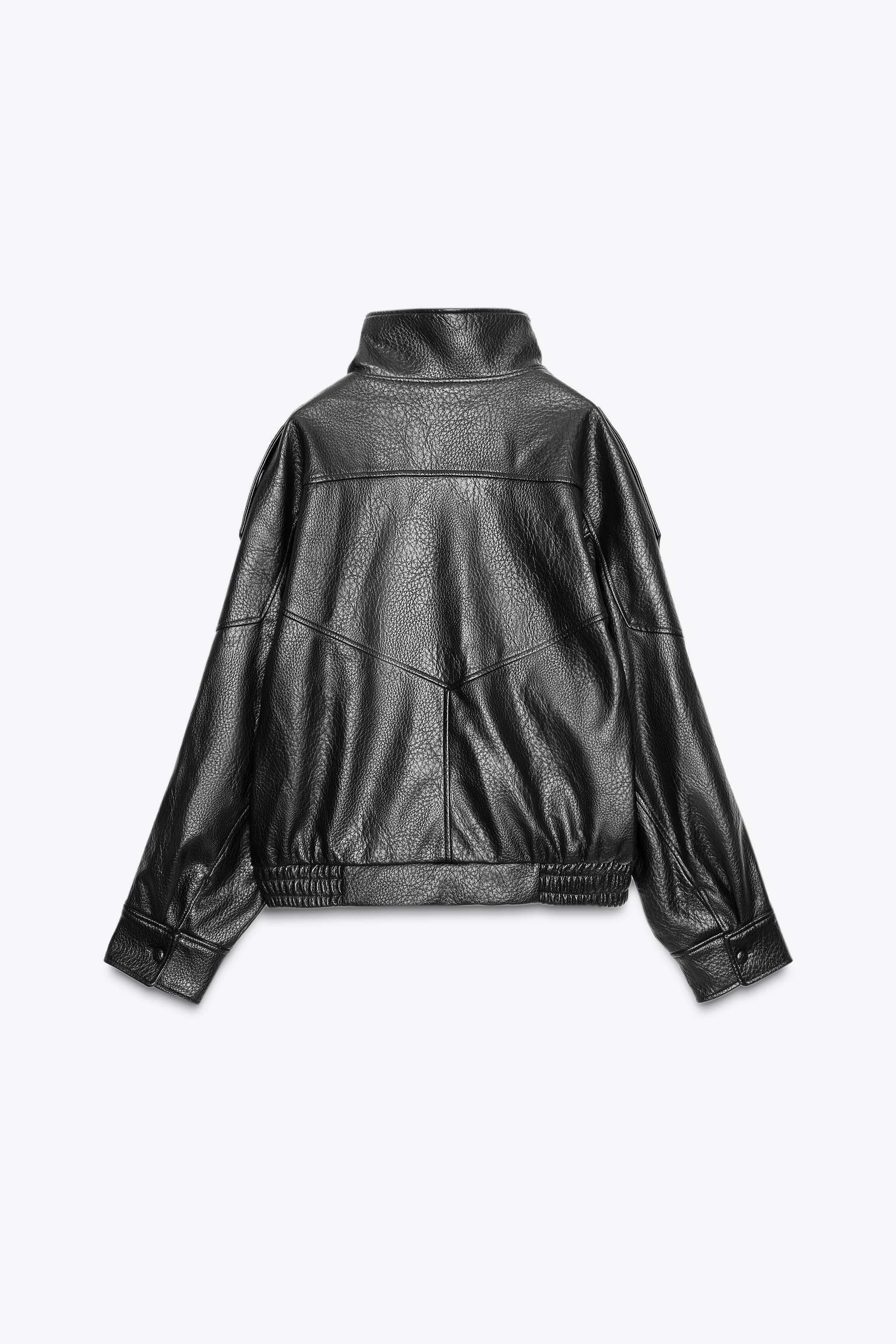 FAUX LEATHER JACKET-Massicos