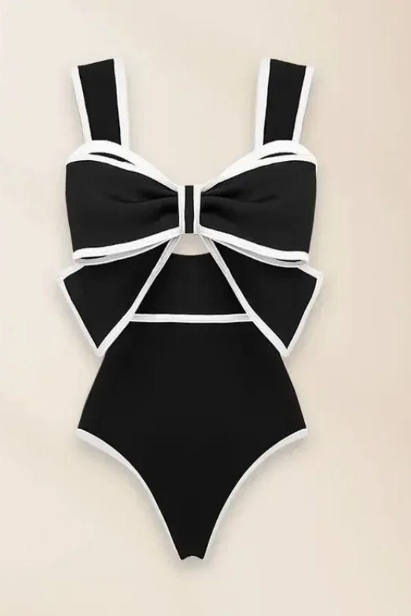 Polka Dot One-Piece Swimsuit Set-ROVOLE