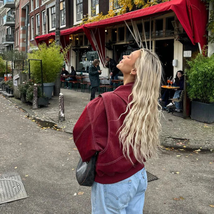 Oversized Leather Jacket-Massicos