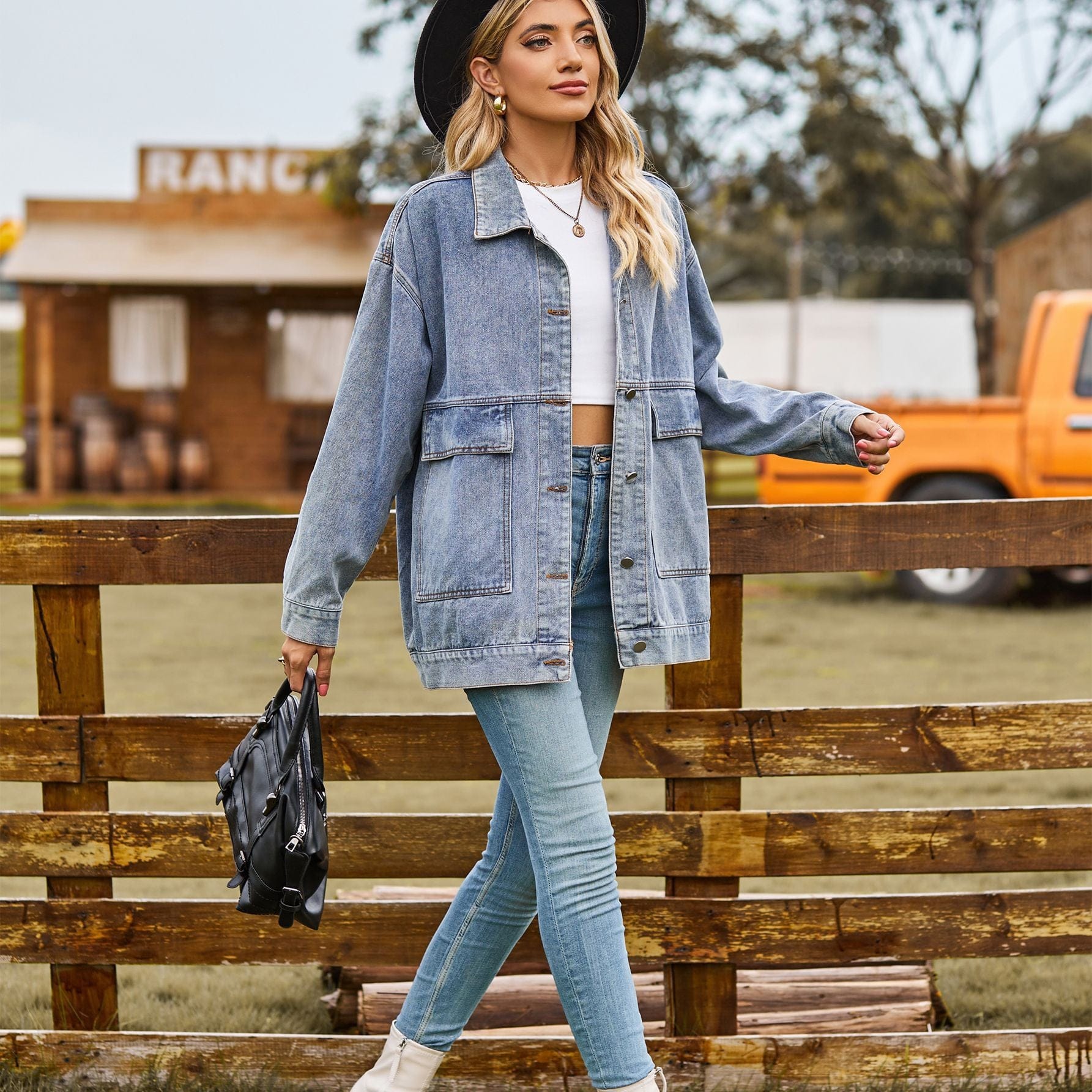 Zoe Oversized Denim Jacket-Massicos