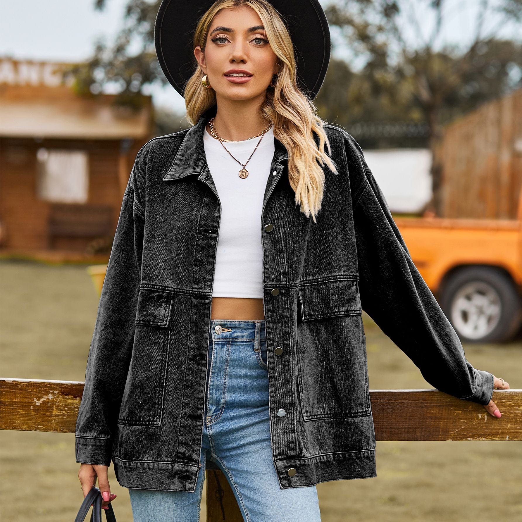 Zoe Oversized Denim Jacket-Massicos