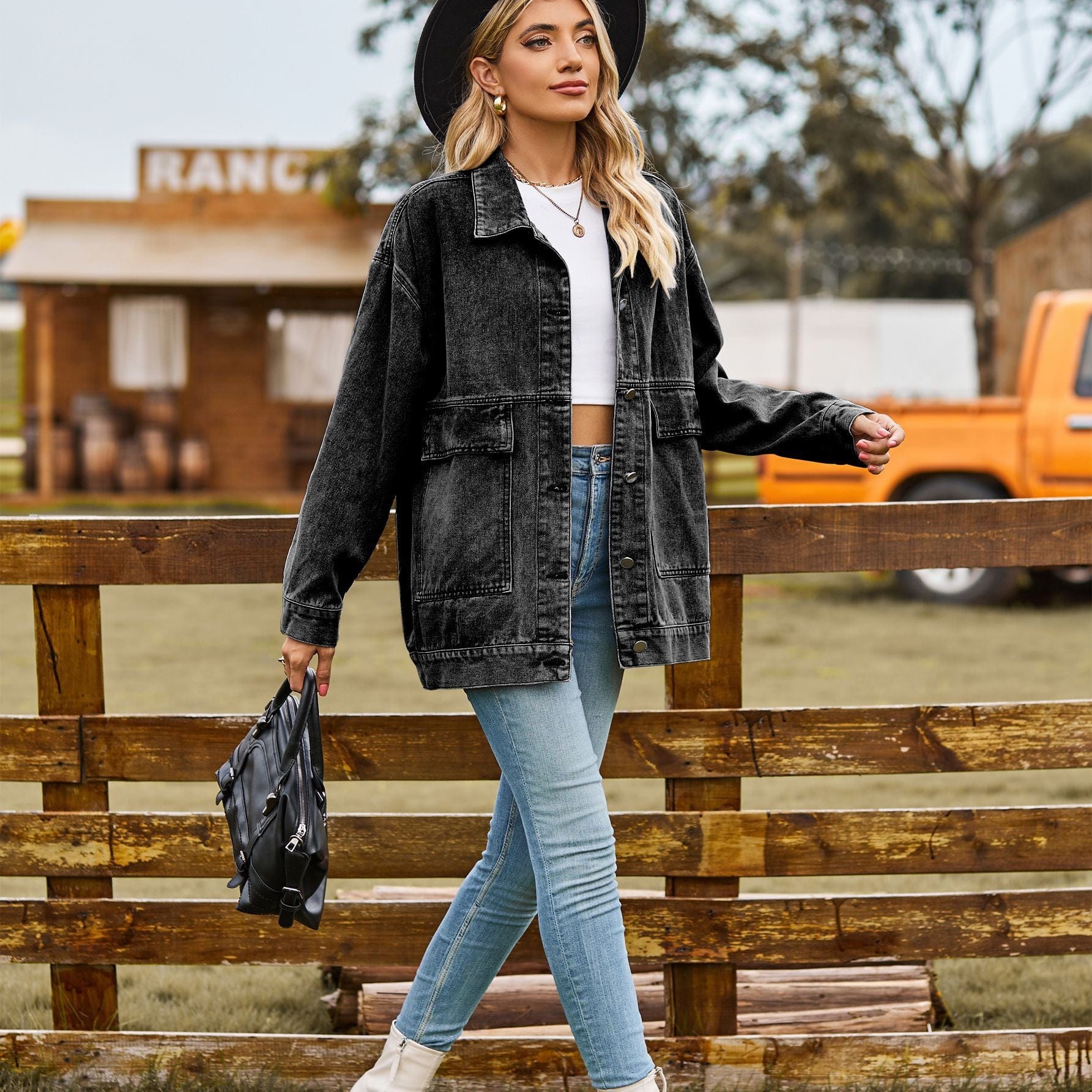 Zoe Oversized Denim Jacket-Massicos