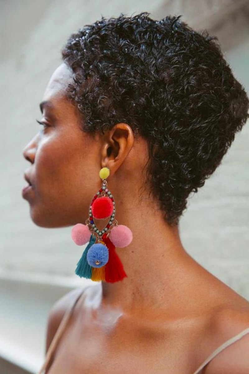 Pom Pom Tassel Earrings-ROVOLE